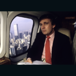 Donald Trump in the 80s, in a private jet above New York City
